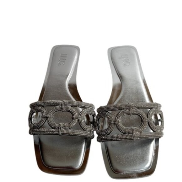 INC International Concepts Womens Hannah Slide Sandals in Silver Crystal 8 - Picture 4 of 8